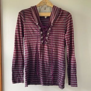 FREE PEOPLE We The Free Striped Hoodie